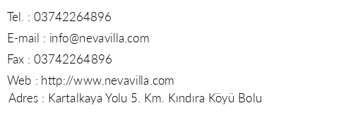 Villa Neva Butik Hotel telefon numaralar, faks, e-mail, posta adresi ve iletiim bilgileri